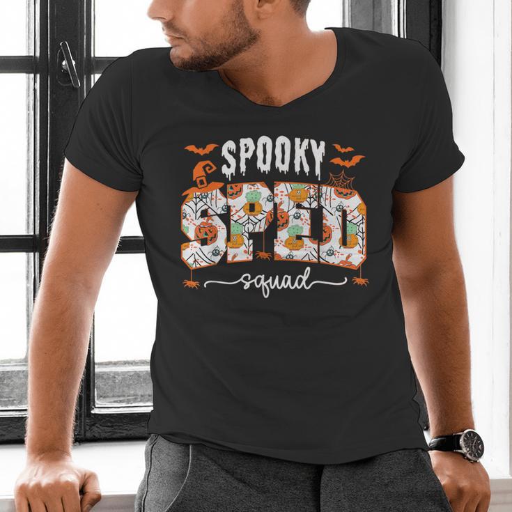 Spooky SPED Squad Special Education Teacher Halloween Ghost Men's V-Neck T-Shirt, gift for family, gift for coworker Spooky SPED Squad Special Education Teacher Halloween Ghost Men's V-Neck T-Shirt, gift for family, gift for coworker