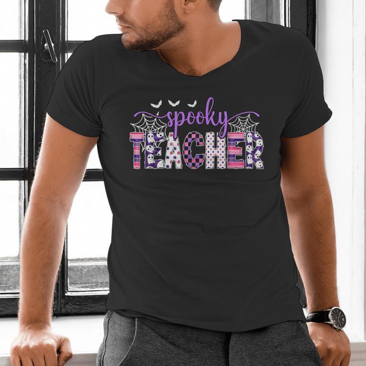 Spooky Teacher Halloween Costume Women Spooky Teacher Men's V-Neck T-Shirt, gift for family, gift for coworker Spooky Teacher Halloween Costume Women Spooky Teacher Men's V-Neck T-Shirt, gift for family, gift for coworker