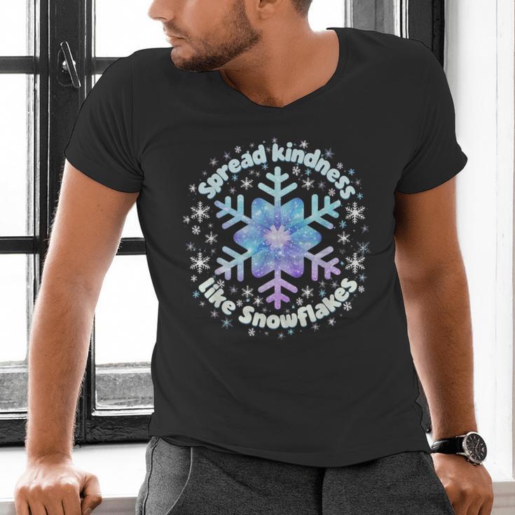 Spread Kindness Like Snowflakes Christmas Teacher Unity Day Men's V-Neck T-Shirt, gift for family, gift for coworker