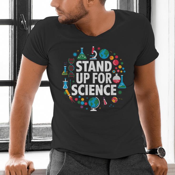 Stand Up For Science STEM Advocacy Pro Scientific Teacher Men's V-Neck T-Shirt, Science Teacher Shirts, gift for family, gift for coworker Stand Up For Science STEM Advocacy Pro Scientific Teacher Men's V-Neck T-Shirt, Science Teacher Shirts, gift for family, gift for coworker