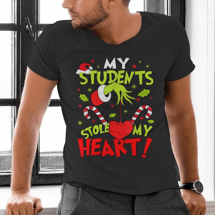 My Students Stole My Heart Teacher Holiday Merry Christmas Men's V-Neck T-Shirt, gift for family, gift for coworker My Students Stole My Heart Teacher Holiday Merry Christmas Men's V-Neck T-Shirt, gift for family, gift for coworker