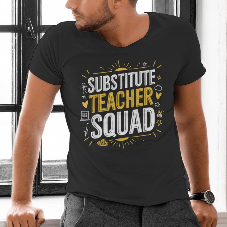 Substitute Teacher Squad Sub Teacher Substitute Teaching Men's V-Neck T-Shirt, gift for family, gift for coworker Substitute Teacher Squad Sub Teacher Substitute Teaching Men's V-Neck T-Shirt, gift for family, gift for coworker