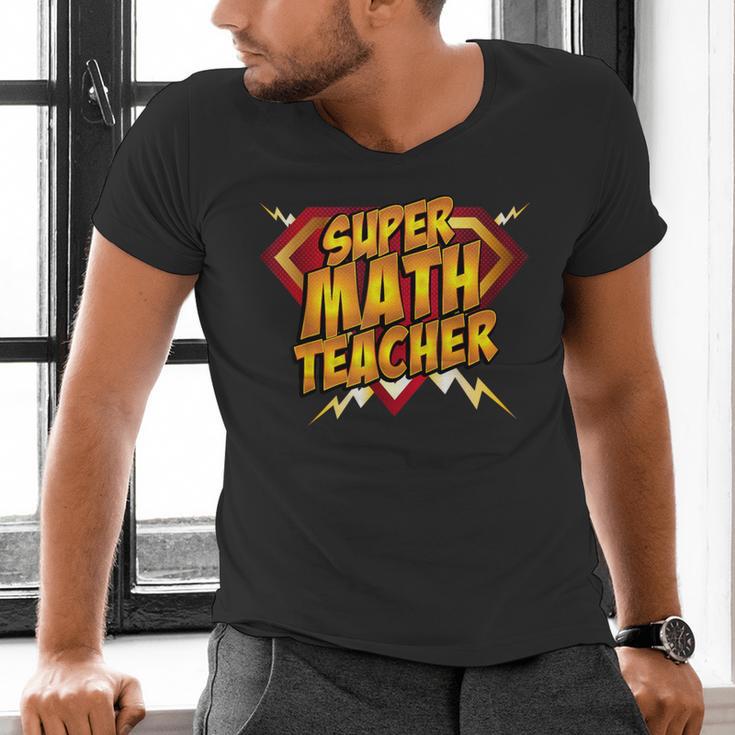 Super Math Teacher Educational Superhero Men's V-Neck T-Shirt, Super Teacher Shirts, gift for family, gift for coworker Super Math Teacher Educational Superhero Men's V-Neck T-Shirt, Super Teacher Shirts, gift for family, gift for coworker