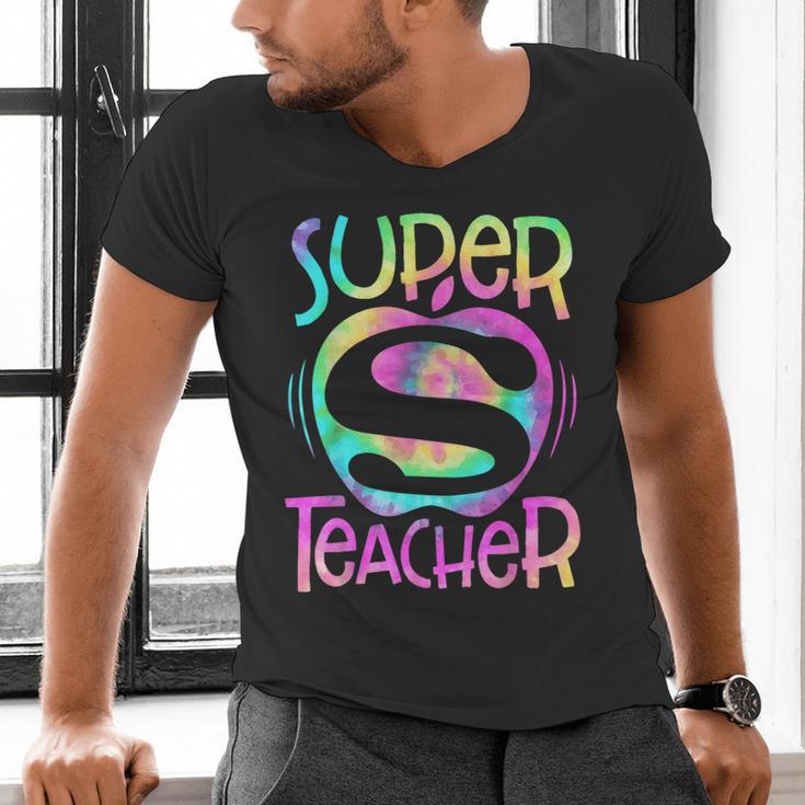 Super Teacher Back To School Apple Tie Dye First Day Men's V-Neck T-Shirt, Super Teacher Shirts, gift for family, gift for coworker Super Teacher Back To School Apple Tie Dye First Day Men's V-Neck T-Shirt, Super Teacher Shirts, gift for family, gift for coworker