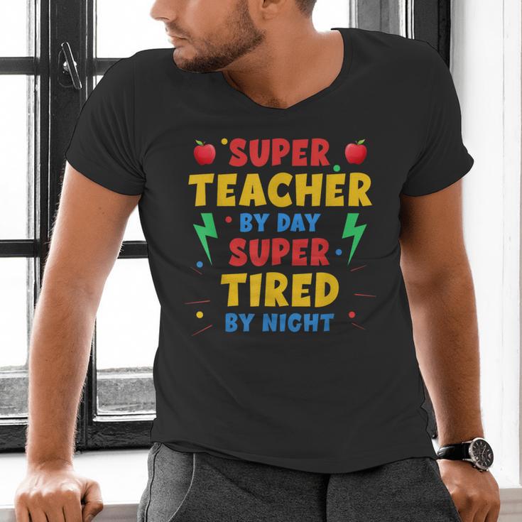 Super Teacher By Day Super Tired By Night Teacher For Men Women Men's V-Neck T-Shirt, Super Teacher Shirts, gift for family, gift for coworker Super Teacher By Day Super Tired By Night Teacher For Men Women Men's V-Neck T-Shirt, Super Teacher Shirts, gift for family, gift for coworker
