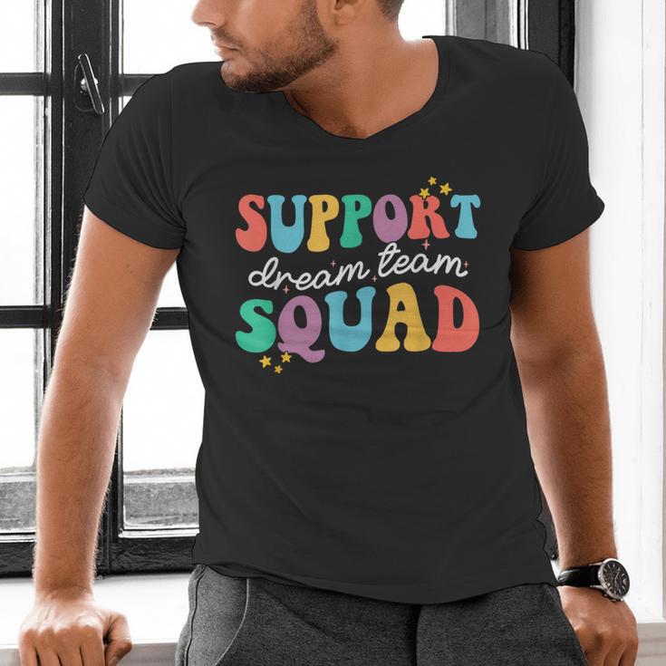 Support Dream Services Team Groovy Teacher Support Squad Men's V-Neck T-Shirt, Groovy Teacher Shirts, gift for family, gift for coworker Support Dream Services Team Groovy Teacher Support Squad Men's V-Neck T-Shirt, Groovy Teacher Shirts, gift for family, gift for coworker