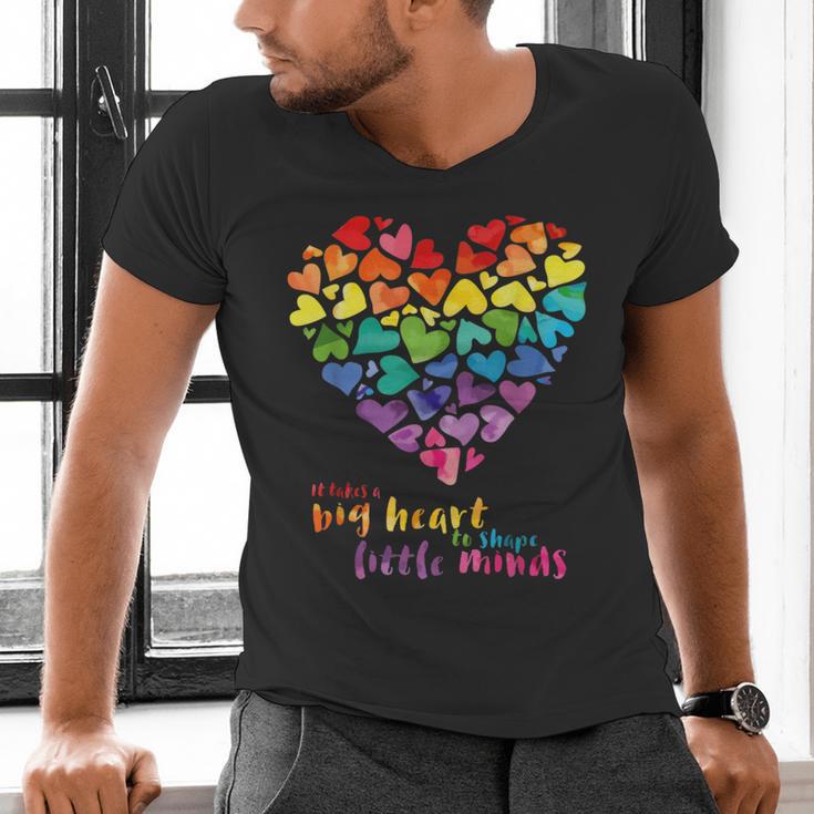 It Takes a Big Heart To Shape Little Minds Teacher Men's V-Neck T-Shirt, gift for family, gift for coworker It Takes a Big Heart To Shape Little Minds Teacher Men's V-Neck T-Shirt, gift for family, gift for coworker
