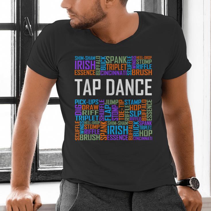 Tap Dance Words Lover Tap Dancer Dancing Teacher Men's V-Neck T-Shirt, gift for family, gift for coworker Tap Dance Words Lover Tap Dancer Dancing Teacher Men's V-Neck T-Shirt, gift for family, gift for coworker