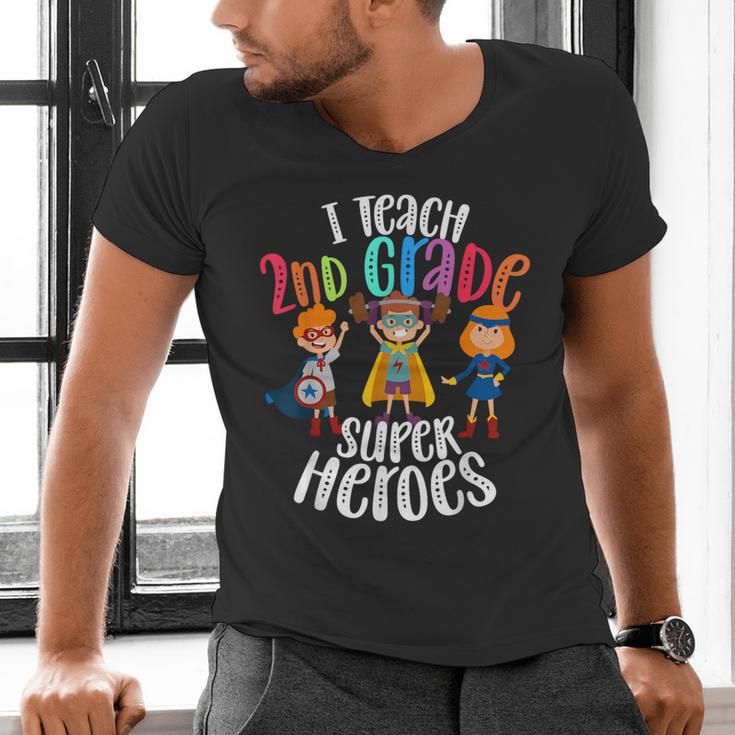 I Teach 2nd Grade Superheroes Back To School Teacher Men Women Girls Kids Men's V-Neck T-Shirt, 2nd Grade Teacher Shirts, gift for family, gift for coworker I Teach 2nd Grade Superheroes Back To School Teacher Men Women Girls Kids Men's V-Neck T-Shirt, 2nd Grade Teacher Shirts, gift for family, gift for coworker