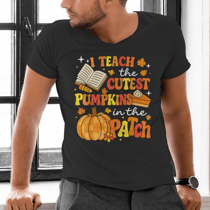 I Teach The Coolest Pumpkins In The Patch Teacher Halloween Men's V-Neck T-Shirt, gift for family, gift for coworker I Teach The Coolest Pumpkins In The Patch Teacher Halloween Men's V-Neck T-Shirt, gift for family, gift for coworker