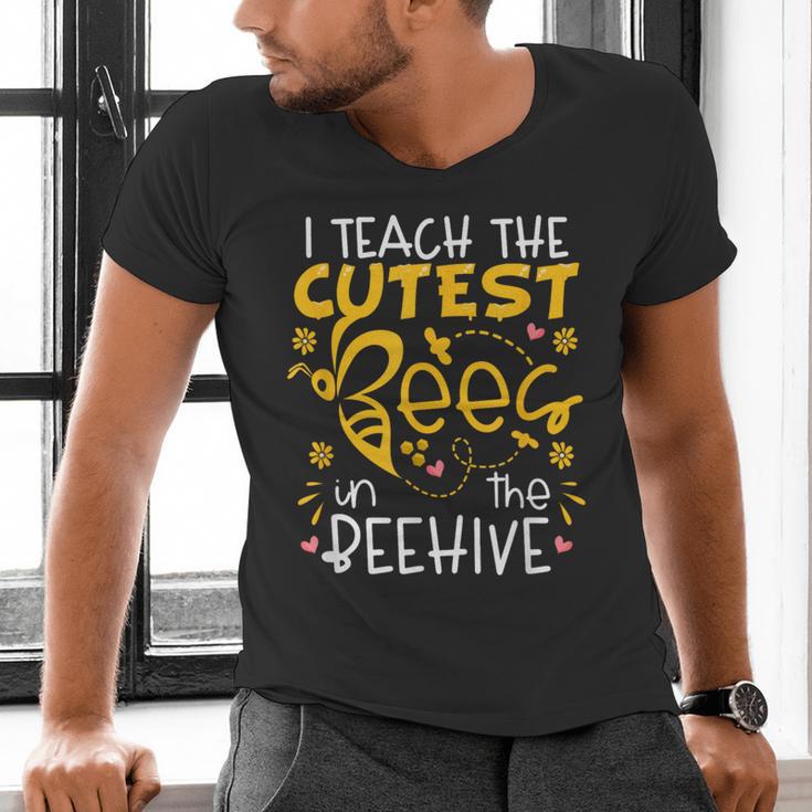 I Teach The Cutest Bees In The Beehive Teacher Men's V-Neck T-Shirt, gift for family, gift for coworker I Teach The Cutest Bees In The Beehive Teacher Men's V-Neck T-Shirt, gift for family, gift for coworker