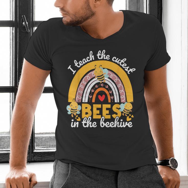 I Teach The Cutest Bees In The Beehive Teachers Day Men's V-Neck T-Shirt, gift for family, gift for coworker I Teach The Cutest Bees In The Beehive Teachers Day Men's V-Neck T-Shirt, gift for family, gift for coworker