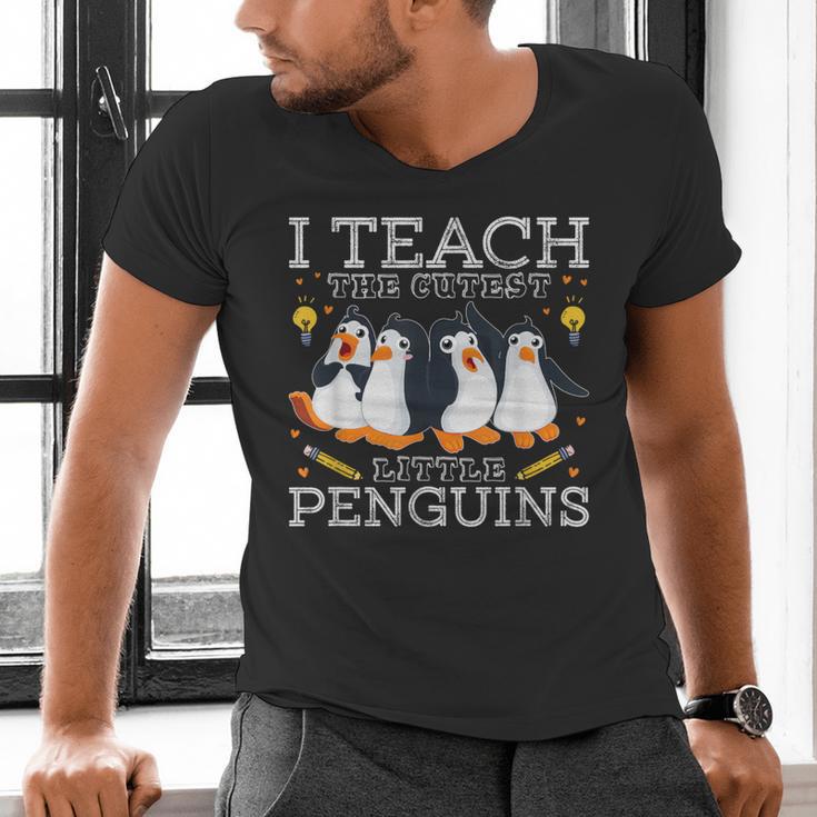 I Teach The Cutest Little Penguins Cute School Teacher Tee Men's V-Neck T-Shirt, gift for family, gift for coworker I Teach The Cutest Little Penguins Cute School Teacher Tee Men's V-Neck T-Shirt, gift for family, gift for coworker