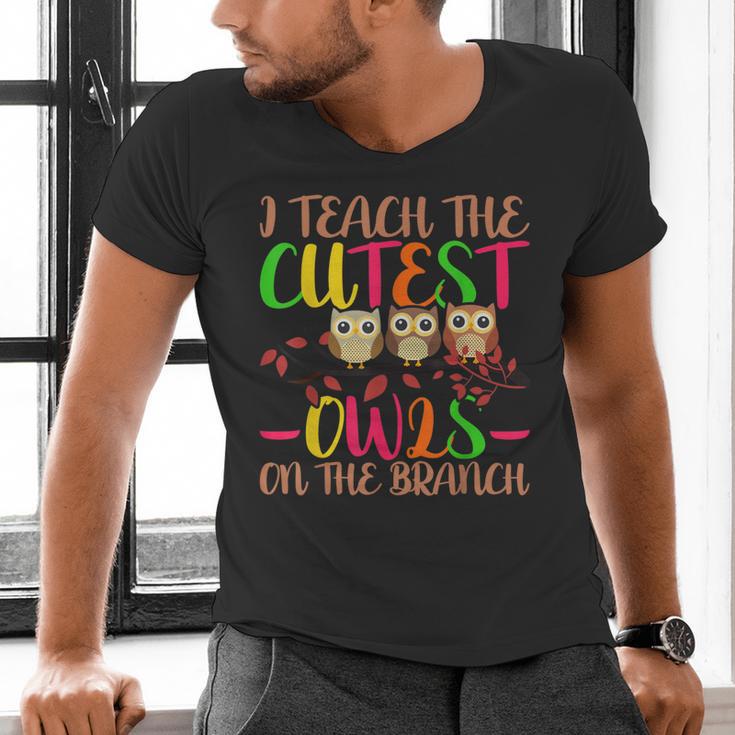 I Teach The Cutest Owls Christmas Or Teachers Day Men's V-Neck T-Shirt, gift for family, gift for coworker I Teach The Cutest Owls Christmas Or Teachers Day Men's V-Neck T-Shirt, gift for family, gift for coworker