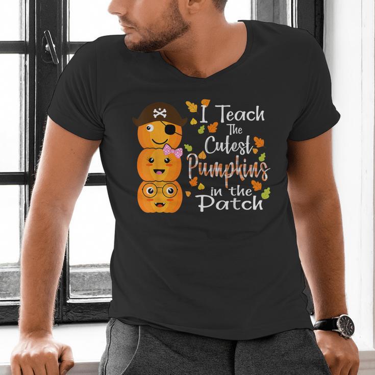 I Teach The Cutest Pumpkins Halloween Shirt For Teachers Men's V-Neck T-Shirt, gift for family, gift for coworker I Teach The Cutest Pumpkins Halloween Shirt For Teachers Men's V-Neck T-Shirt, gift for family, gift for coworker