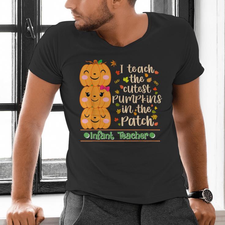 I Teach The Cutest Pumpkins In The Patch Infant Teacher Men's V-Neck T-Shirt, gift for family, gift for coworker I Teach The Cutest Pumpkins In The Patch Infant Teacher Men's V-Neck T-Shirt, gift for family, gift for coworker