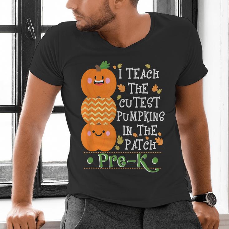 I Teach The Cutest Pumpkins In Patch Pre-K Halloween Teacher Men's V-Neck T-Shirt, gift for family, gift for coworker