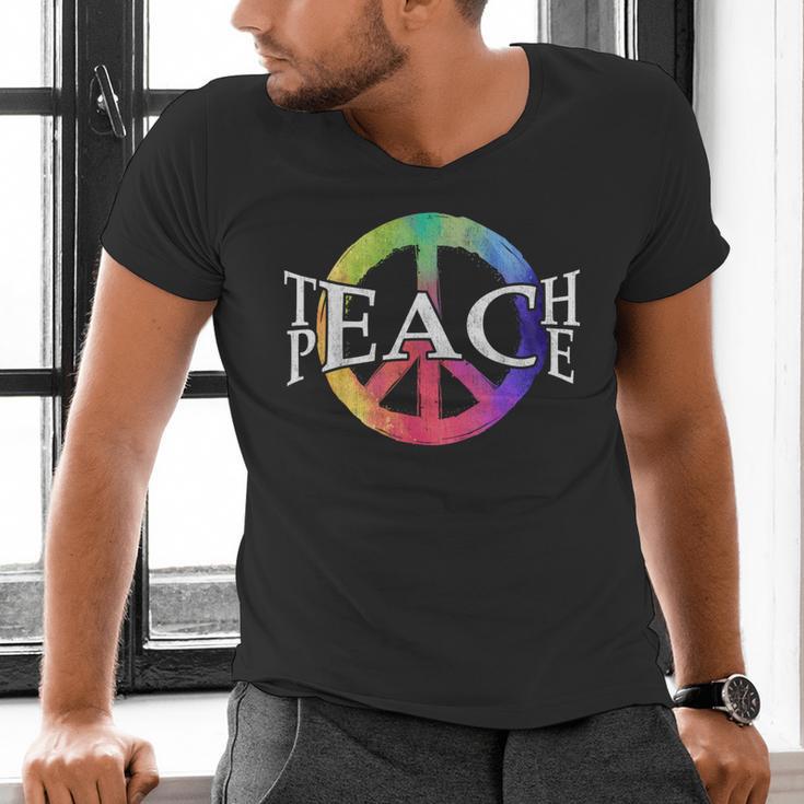 Teach Peace For Teachers And Educators Counselor Men's V-Neck T-Shirt, gift for family, gift for coworker Teach Peace For Teachers And Educators Counselor Men's V-Neck T-Shirt, gift for family, gift for coworker