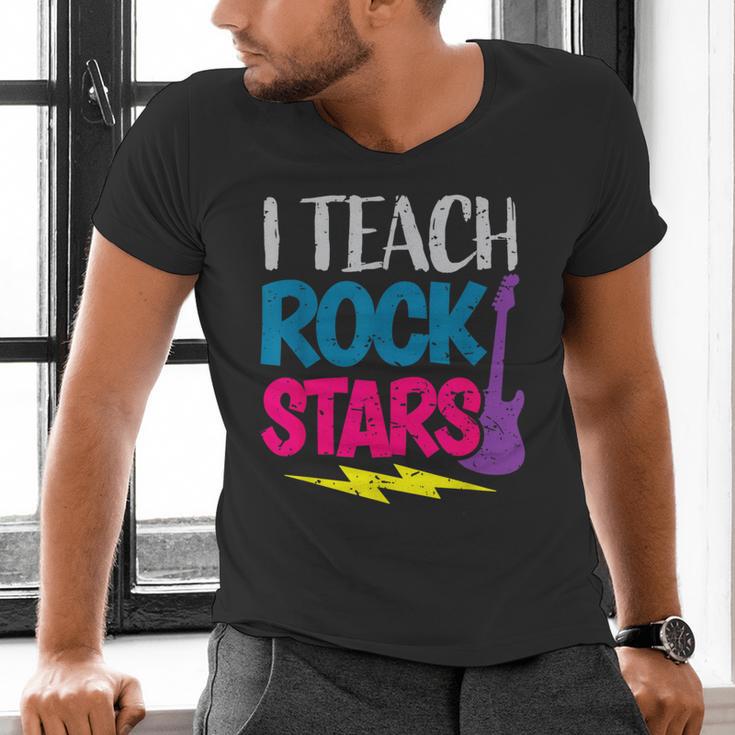 I Teach Rockstars Tee Orchestra Music Teacher Back To School Men's V-Neck T-Shirt, gift for family, gift for coworker I Teach Rockstars Tee Orchestra Music Teacher Back To School Men's V-Neck T-Shirt, gift for family, gift for coworker