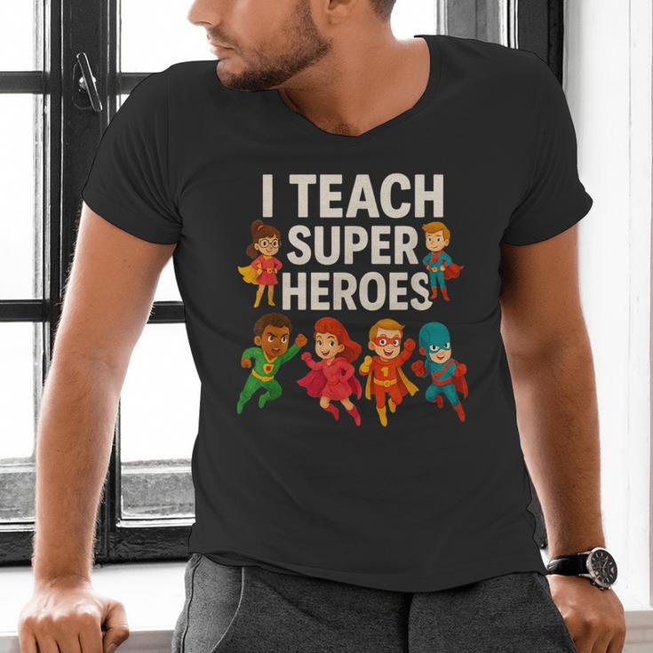 I Teach Super Heroes Teacher Men's V-Neck T-Shirt, Super Teacher Shirts, gift for family, gift for coworker I Teach Super Heroes Teacher Men's V-Neck T-Shirt, Super Teacher Shirts, gift for family, gift for coworker