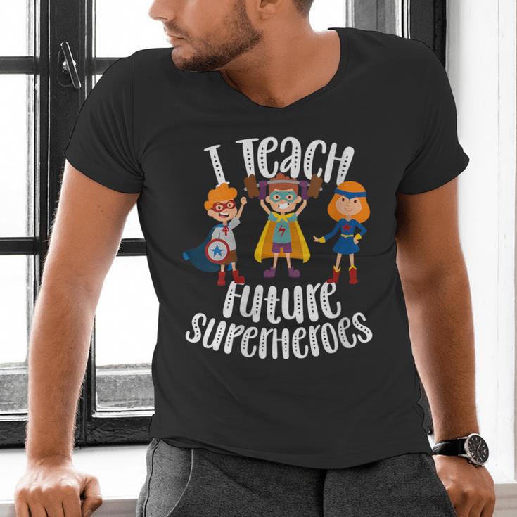 I Teach Superheroes Cute Back To School Teacher Men's V-Neck T-Shirt, gift for family, gift for coworker I Teach Superheroes Cute Back To School Teacher Men's V-Neck T-Shirt, gift for family, gift for coworker