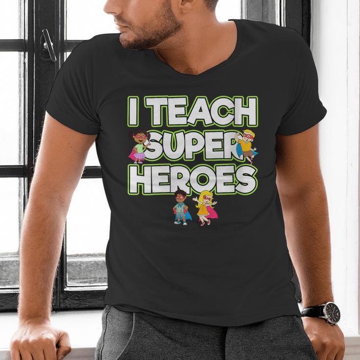 I Teach Superheroes School Teacher Professor Men's V-Neck T-Shirt, gift for family, gift for coworker I Teach Superheroes School Teacher Professor Men's V-Neck T-Shirt, gift for family, gift for coworker