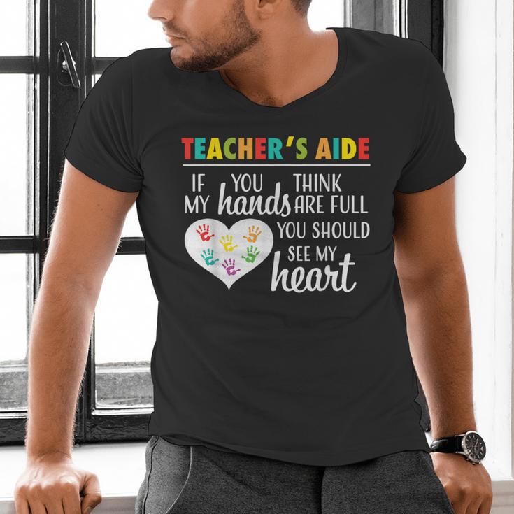 Teacher Aide Appreciation Cute Heart Tee For Women Men's V-Neck T-Shirt, gift for family, gift for coworker Teacher Aide Appreciation Cute Heart Tee For Women Men's V-Neck T-Shirt, gift for family, gift for coworker