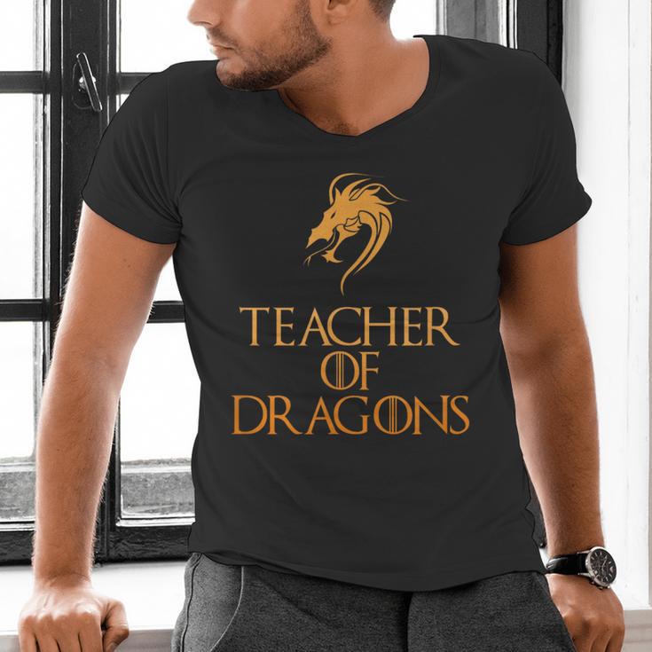 Teacher Of Dragons For Teachers Top Tee T-Shirt Men's V-Neck T-Shirt, gift for family, gift for coworker