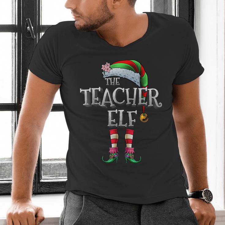 The Teacher Elf Shirt Matching Family Christmas Elf Men Women Kids Men's V-Neck T-Shirt, gift for family, gift for coworker The Teacher Elf Shirt Matching Family Christmas Elf Men Women Kids Men's V-Neck T-Shirt, gift for family, gift for coworker