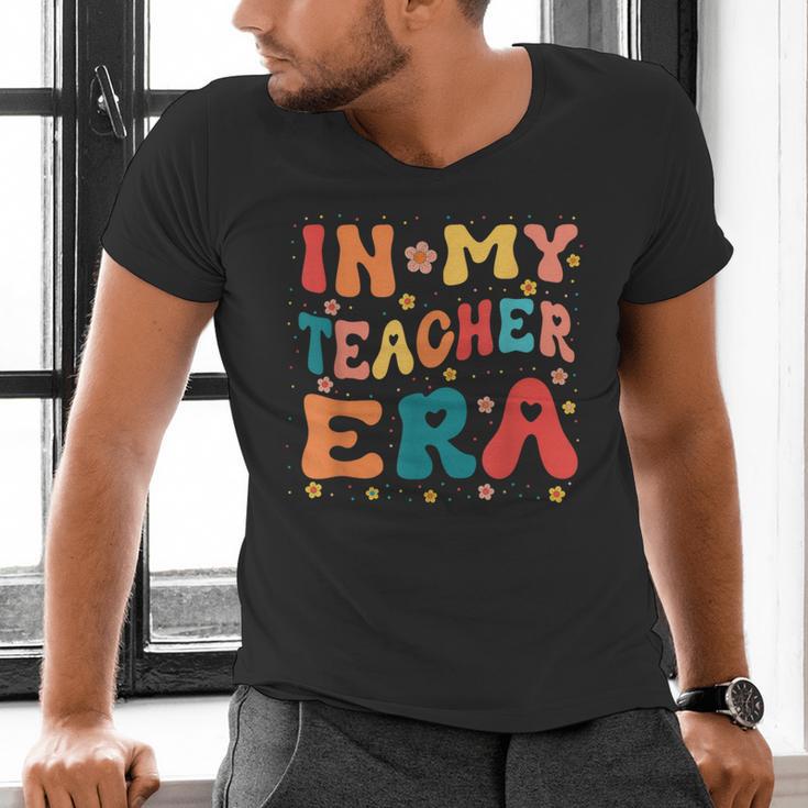 In My Teacher Era First Day Of School Back To School Retro Men's V-Neck T-Shirt, gift for family, gift for coworker In My Teacher Era First Day Of School Back To School Retro Men's V-Neck T-Shirt, gift for family, gift for coworker