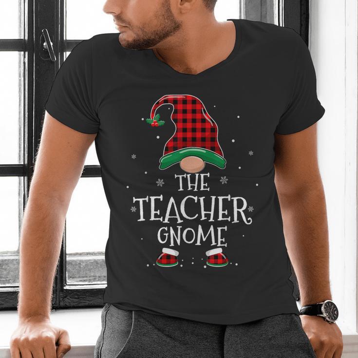 Teacher Gnome Xmas Family Matching Plaid Christmas Gnomes Men's V-Neck T-Shirt, gift for family, gift for coworker Teacher Gnome Xmas Family Matching Plaid Christmas Gnomes Men's V-Neck T-Shirt, gift for family, gift for coworker