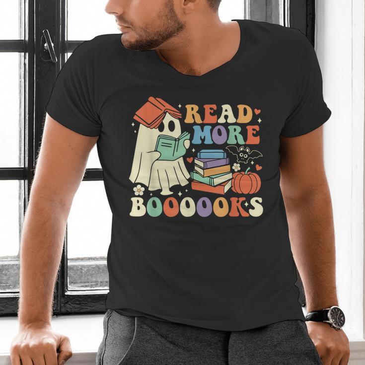 Teacher Halloween Cute Booooks Ghost Read More Books Men's V-Neck T-Shirt, gift for family, gift for coworker Teacher Halloween Cute Booooks Ghost Read More Books Men's V-Neck T-Shirt, gift for family, gift for coworker