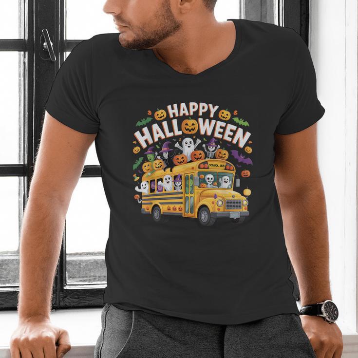 Teacher Halloween School Bus Driver Cute Ghost Witch Party Men's V-Neck T-Shirt, gift for family, gift for coworker Teacher Halloween School Bus Driver Cute Ghost Witch Party Men's V-Neck T-Shirt, gift for family, gift for coworker