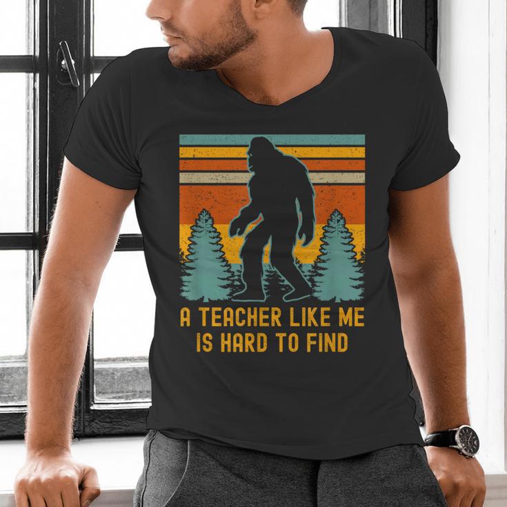 A Teacher Like Me Is Hard To Find Bigfoot Teacher Men's V-Neck T-Shirt, gift for family, gift for coworker A Teacher Like Me Is Hard To Find Bigfoot Teacher Men's V-Neck T-Shirt, gift for family, gift for coworker