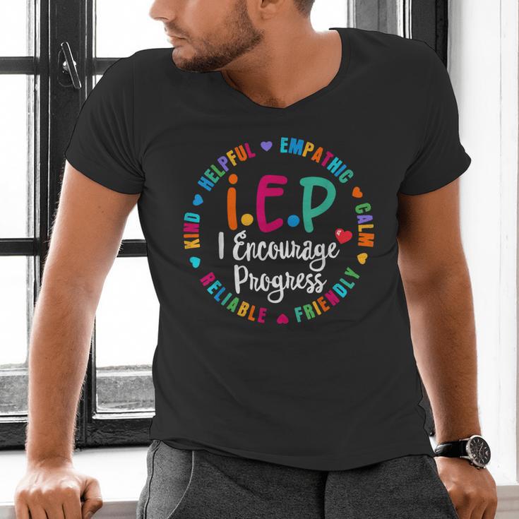 Teacher IEP IEP Encourage Progress Special Education Men's V-Neck T-Shirt, gift for family, gift for coworker Teacher IEP IEP Encourage Progress Special Education Men's V-Neck T-Shirt, gift for family, gift for coworker