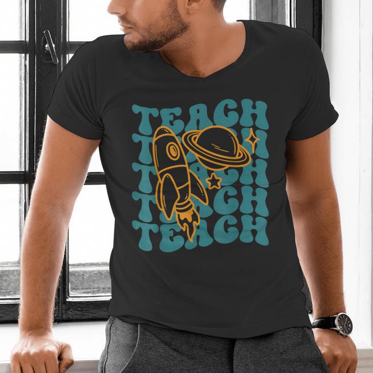 Teacher Outer Space Science Astronomy Planet Saturn Teach Men's V-Neck T-Shirt, Science Teacher Shirts, gift for family, gift for coworker Teacher Outer Space Science Astronomy Planet Saturn Teach Men's V-Neck T-Shirt, Science Teacher Shirts, gift for family, gift for coworker