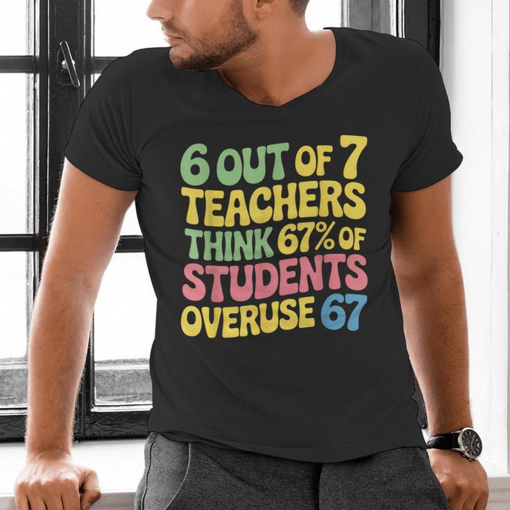 Teacher Overuse 67 Teacher Men's V-Neck T-Shirt, gift for family, gift for coworker Teacher Overuse 67 Teacher Men's V-Neck T-Shirt, gift for family, gift for coworker