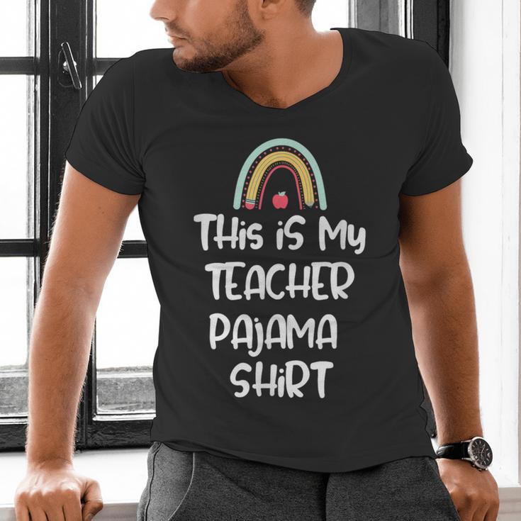 This Is My Teacher Pajama Shirt Teacher Life Tee Men's V-Neck T-Shirt, gift for family, gift for coworker This Is My Teacher Pajama Shirt Teacher Life Tee Men's V-Neck T-Shirt, gift for family, gift for coworker