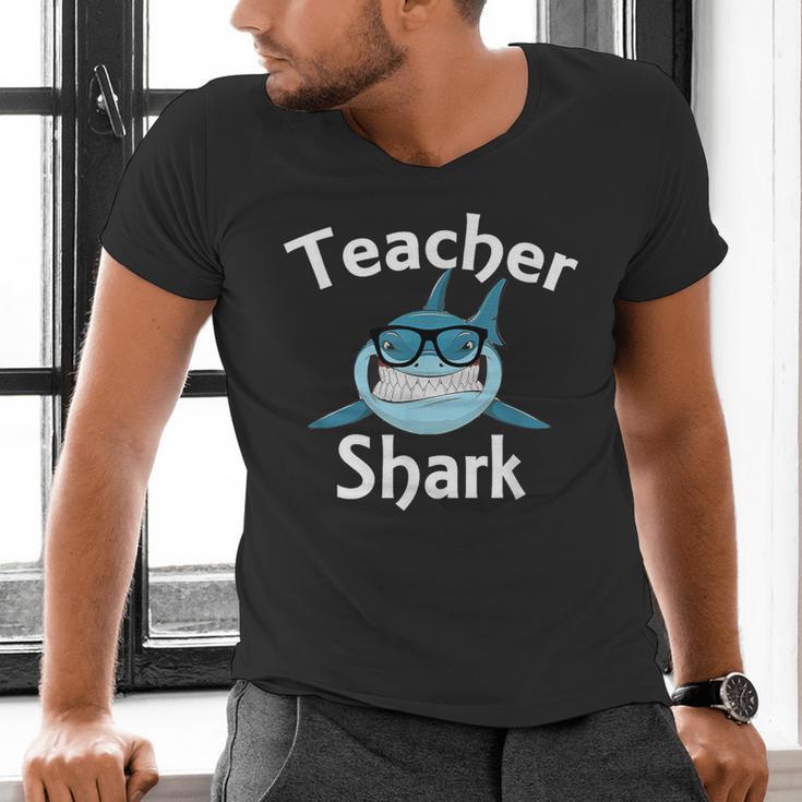 Teacher Shark Teacher For Men Women Men's V-Neck T-Shirt, gift for family, gift for coworker Teacher Shark Teacher For Men Women Men's V-Neck T-Shirt, gift for family, gift for coworker