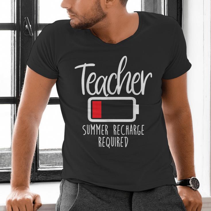 Teacher Summer Recharge Required Last Day School Women Men's V-Neck T-Shirt, gift for family, gift for coworker Teacher Summer Recharge Required Last Day School Women Men's V-Neck T-Shirt, gift for family, gift for coworker