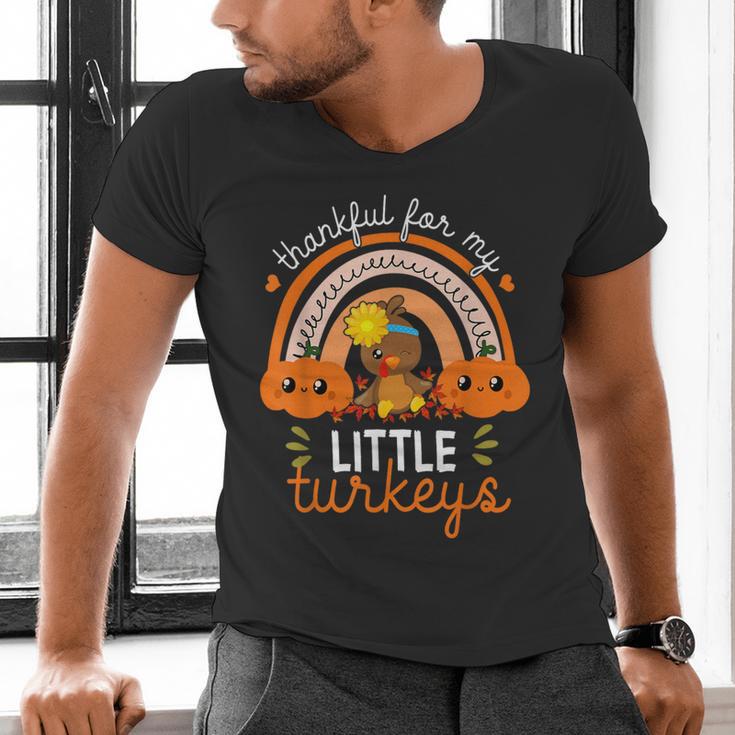 Teacher Thanksgiving Shirt Thankful For My Little Turkeys Men's V-Neck T-Shirt, gift for family, gift for coworker Teacher Thanksgiving Shirt Thankful For My Little Turkeys Men's V-Neck T-Shirt, gift for family, gift for coworker