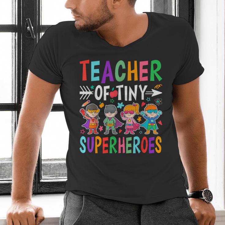 Teacher Of Tiny Superheroes Men's V-Neck T-Shirt, gift for family, gift for coworker Teacher Of Tiny Superheroes Men's V-Neck T-Shirt, gift for family, gift for coworker