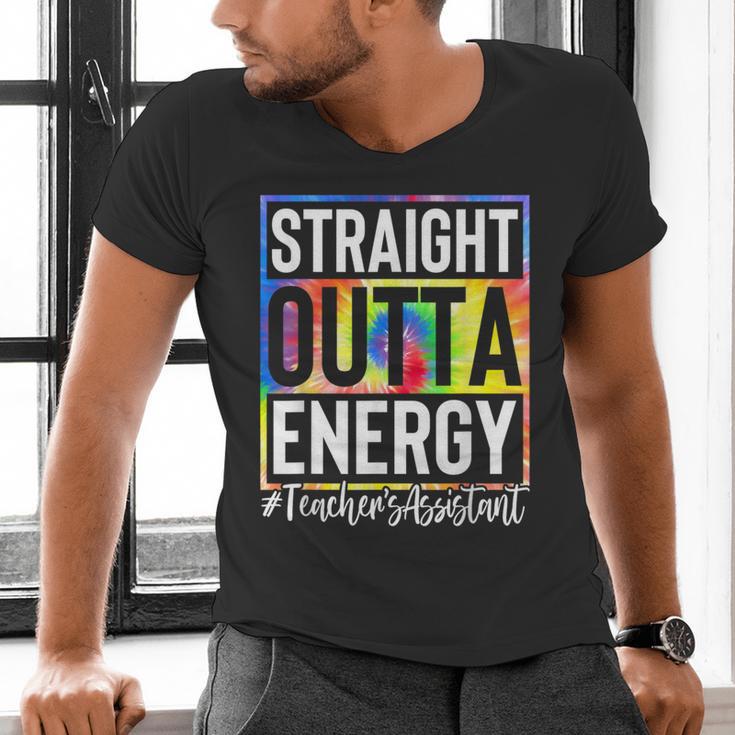 Teacher's Assistant Straight Outta Energy Teaching Tie Dye For Men Women Men's V-Neck T-Shirt, gift for family, gift for coworker Teacher's Assistant Straight Outta Energy Teaching Tie Dye For Men Women Men's V-Neck T-Shirt, gift for family, gift for coworker
