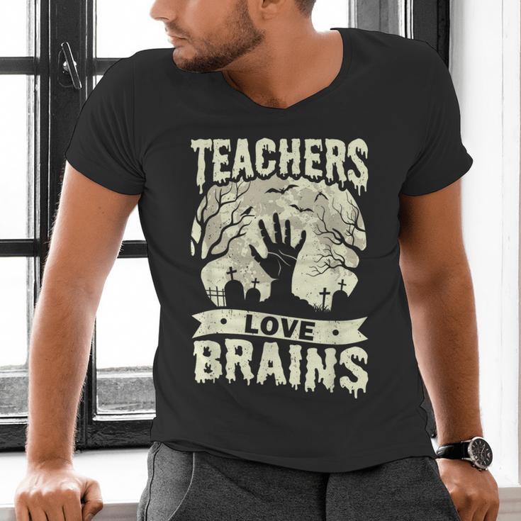 Teachers Love Brains Halloween Costume Boo Trick Teach Men's V-Neck T-Shirt, gift for family, gift for coworker Teachers Love Brains Halloween Costume Boo Trick Teach Men's V-Neck T-Shirt, gift for family, gift for coworker
