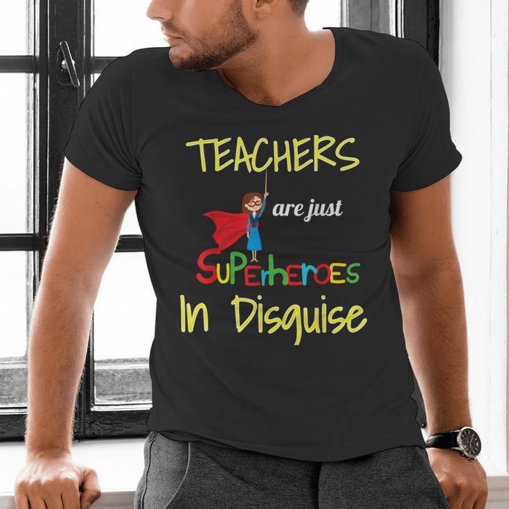 Teachers Are Superheroes First Day School T-Shirt Men's V-Neck T-Shirt, gift for family, gift for coworker Teachers Are Superheroes First Day School T-Shirt Men's V-Neck T-Shirt, gift for family, gift for coworker