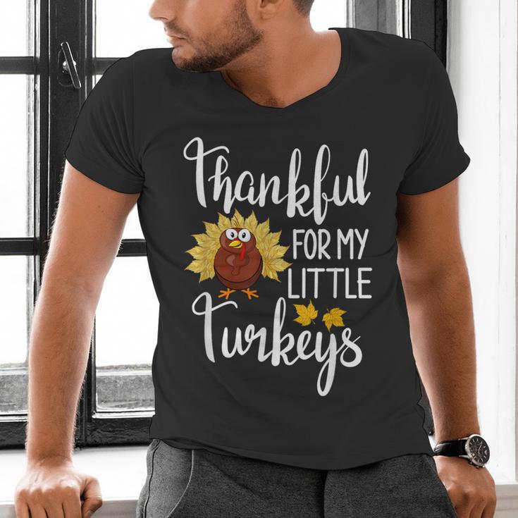 Teachers Thanksgiving Thankful For My Little Turkeys Men's V-Neck T-Shirt, gift for family, gift for coworker Teachers Thanksgiving Thankful For My Little Turkeys Men's V-Neck T-Shirt, gift for family, gift for coworker
