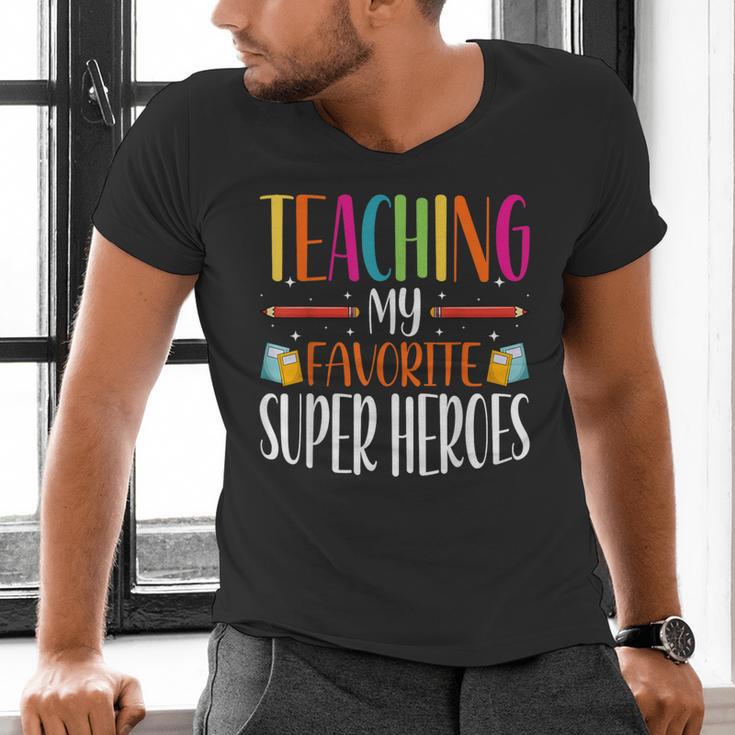 Teaching My Favorite Superheros Men Women SPED Teacher Men's V-Neck T-Shirt, gift for family, gift for coworker Teaching My Favorite Superheros Men Women SPED Teacher Men's V-Neck T-Shirt, gift for family, gift for coworker