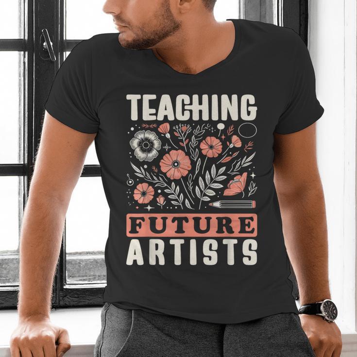 Teaching Future Artists For Art Teachers And Lovers For Men Women Girls Kids Men's V-Neck T-Shirt, gift for family, gift for coworker
