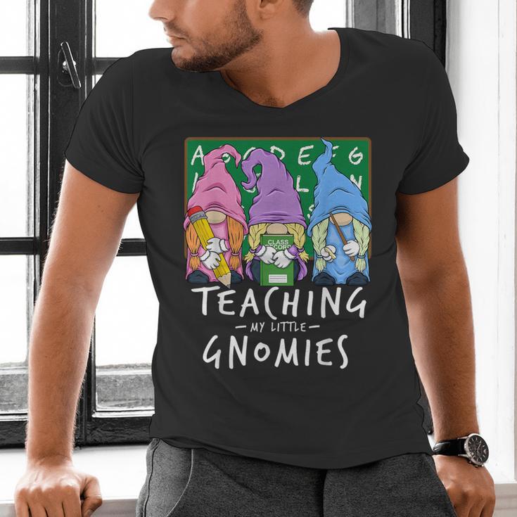 Teaching My Little Gnomies With Gnome For Teacher Women Men's V-Neck T-Shirt, gift for family, gift for coworker Teaching My Little Gnomies With Gnome For Teacher Women Men's V-Neck T-Shirt, gift for family, gift for coworker