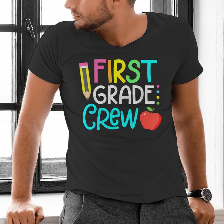 Team 1st Grade Crew Back To School 1st Grade Teacher Kids Men's V-Neck T-Shirt, gift for family, gift for coworker